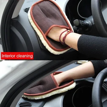 

Car Cleaning Car Styling Wool Soft Car Washing Gloves Cleaning Brush Motorcycle Washer Care Car Accessories