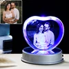 Customized K9 Crystal Photo Frame LED Base Laser Engraved Picture Home Decoration Personalized Wedding Photo Frame ► Photo 1/6