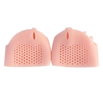 

2Pcs/Pair Silicone Comfortable Toe Braces 5-Holes Hallux Valgus Straightener Orthodontic Foot Toe Braces For Foot Care Skin Tone