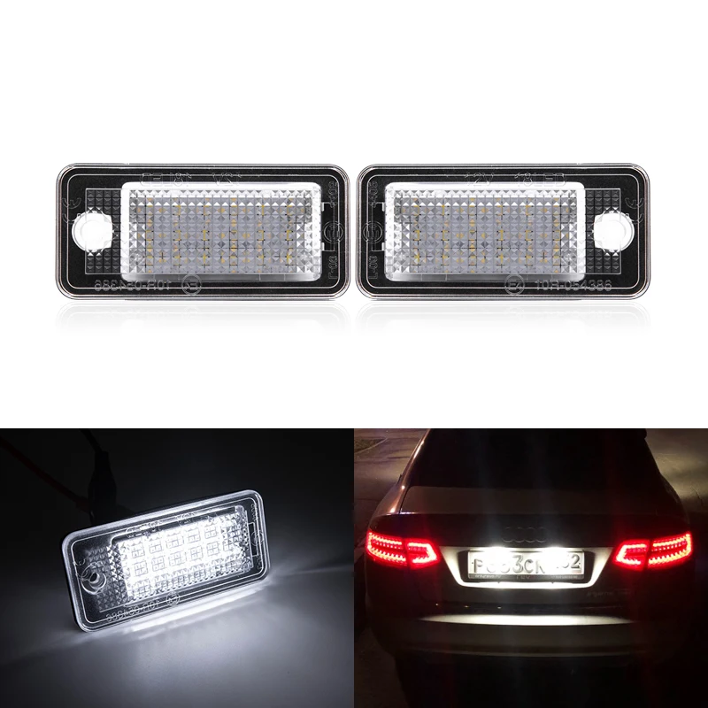 For Audi A3 8P A4 S4 B6 B7 A6 4F A8 8E 4H Q7 Led License Number Plate