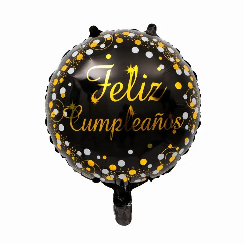 10 шт. 18 дюймов фольга фелиз CUMPLEANOS воздушные шары Испания с днем рождения круглые гелиевые шары День рождения украшения воздушные шары