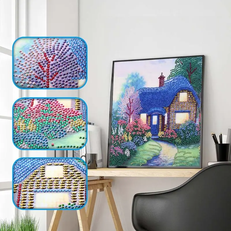 5D DIY Diamond Painting by Number Kit Dril Beads Crystal Rhinestone Embroidery Cross Stitch Picture Q6PE