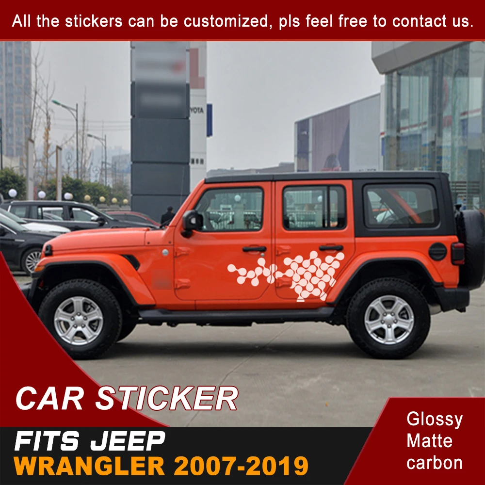 Car Stickers For Jeep Wrangler Rubicon Or Sahara 4 Doors Side Door Lead  Foot Appearance Hockey Stripe Vinyl Wrap Car Decals - Car Stickers -  AliExpress