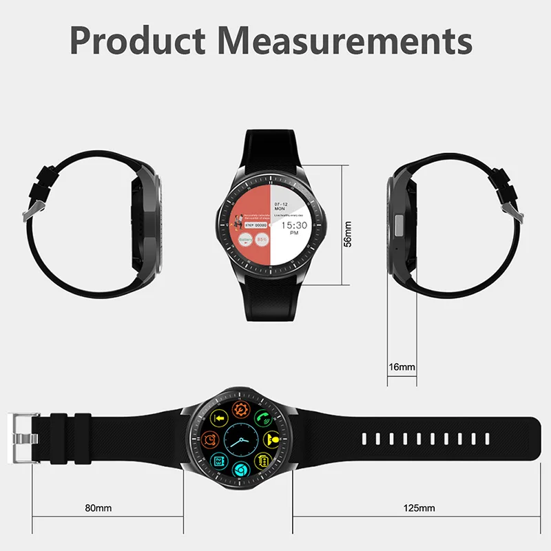  DM368 Plus MTK6739 Quad Core 4G Smart Watch 16GB Rom Android 7.1 Smartwatch Heart Rate Monitor GPS 