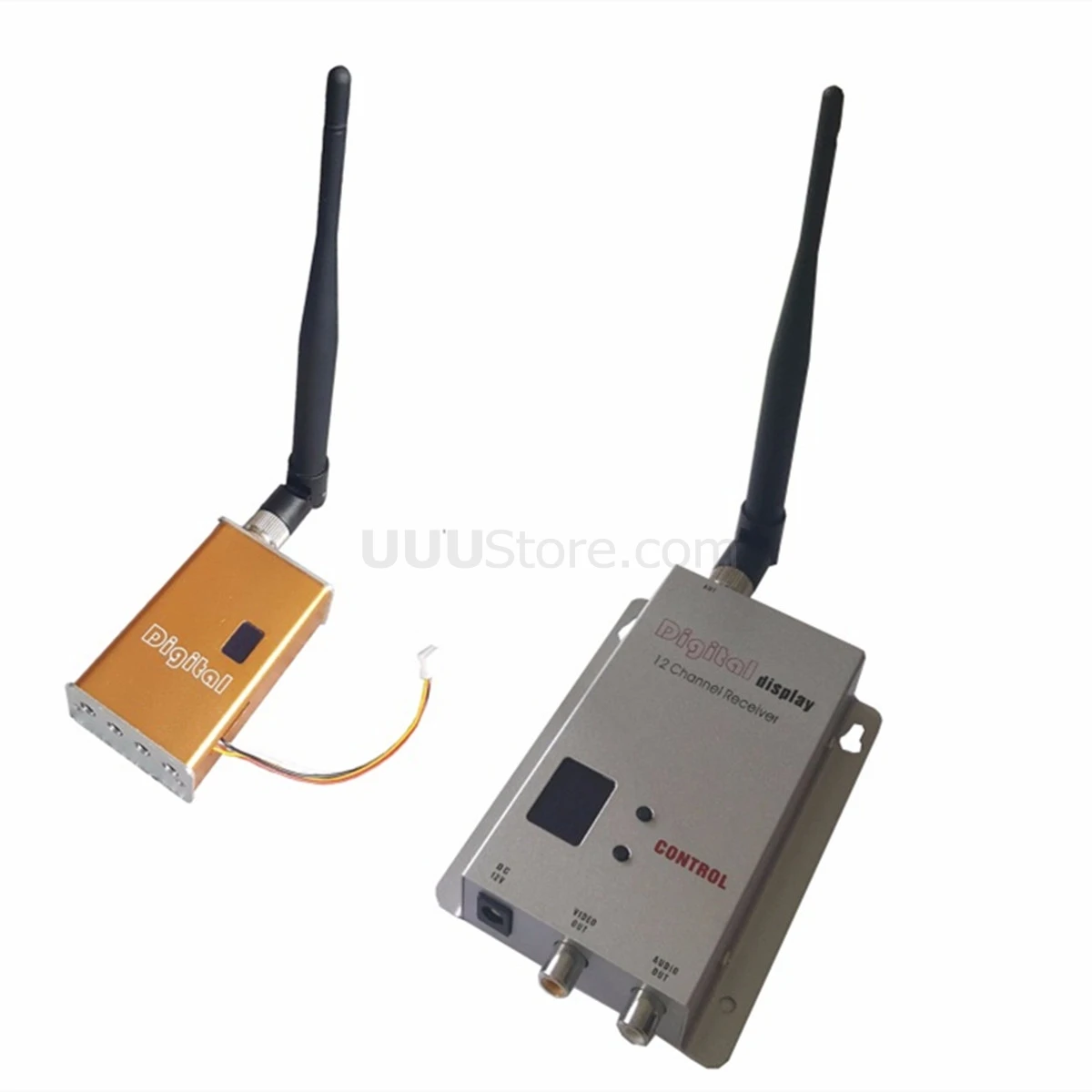 5000mW 5W Miniature FPV Video Sender 1.2G 1200Mhz Audio Video Wireless Transmitter and Receiver 30km LOS Long Distance 1