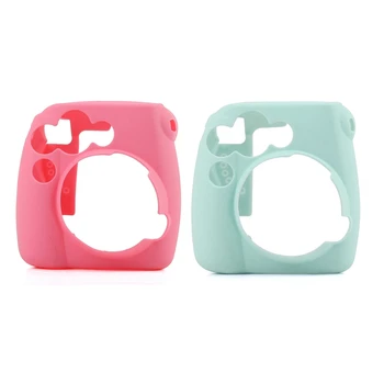 

2x Camera/Video Bags Protective Case Case for Polaroid Mini 8 1Pcs Casual Classic Noctilucent(Rose Red&Light Blue)