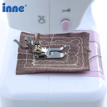 Inne Portable Sewing Machine Mini Electric Household Crafting Mending Overlock 12 Stitches with Presser Foot Pedal Beginners 3