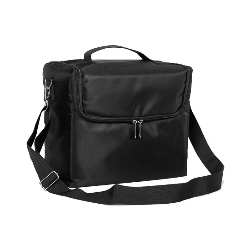 

Women Cosmetic Storage Bag Excellent Craftsmanship Well Durability Zipper Portable Waterproof Multi-layer Manicure Box