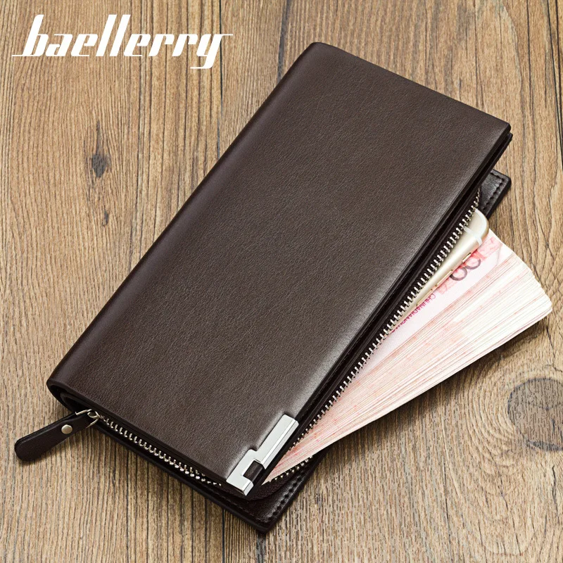 Кошелек Baellerry для мужчин классические качественные длинные бумажники на молнии