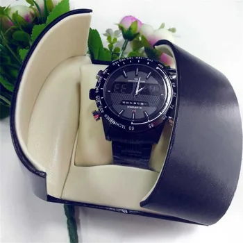 

Luxury Watch Display Box Faux Blue Color Leather Case Jewelry Storage Organizer Holder For Watches Reloj Caixa Relogio