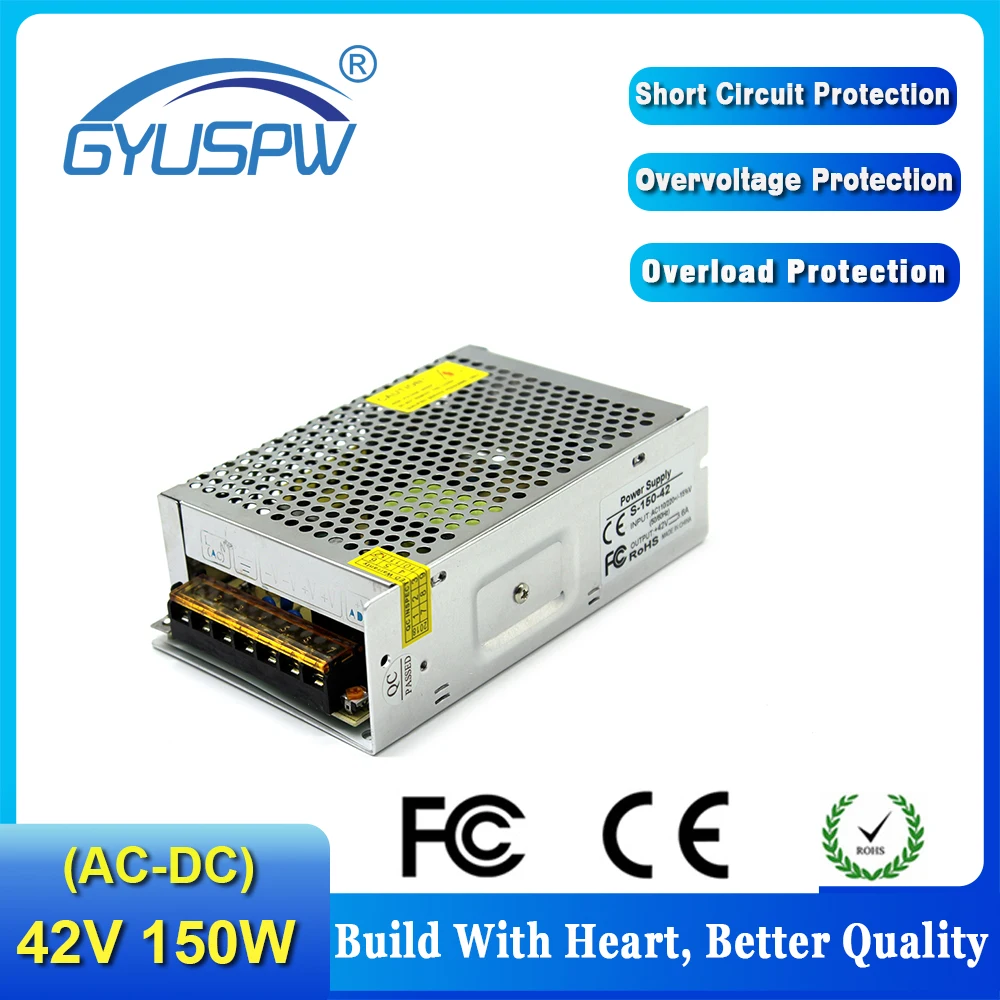 150W 3.6A 42V Драйвер импульсного источника питания 110V 220V AC DC42V SMPS завод-поставщик для