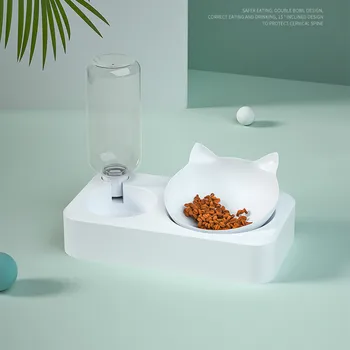 

Cat Bowl Pet Automatic Drinking Water Bottle Dogs Cats Feeder Bowls Products Food Container Will Not Cause Mouth-Hair Get Wet