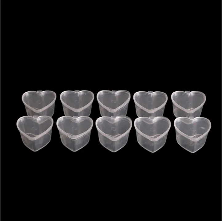 10 Pcs love box 150 мл Полупрозрачный контейнер для слизи, коробка для слизи, полимерная глина, сделай сам, мягкие амулеты, Lizun Shelled, коробка для хранения, ремесло, место, детские игрушки - Цвет: 10 Pcs love box