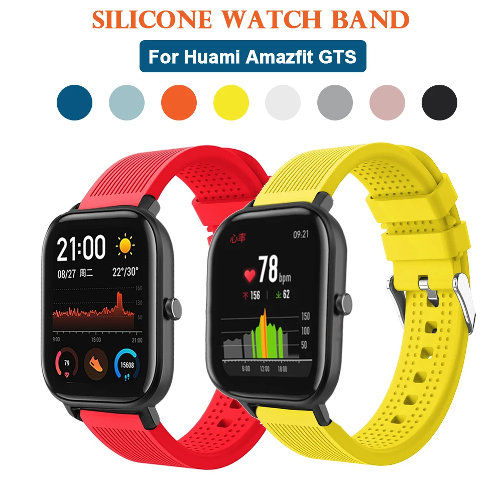 Силиконовый ремешок для Xiaomi Huami Amazfit GTS /GTR 42 мм/huawei watch GT2 Bip Lite смарт часов браслет