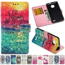 Роскошный кожаный флип-чехол для Motorola Moto C E5 G6 G5S Plus E4 G5 Z2 Play Сова череп пони Цветок Чехол подставка чехол для телефона Capa P03E