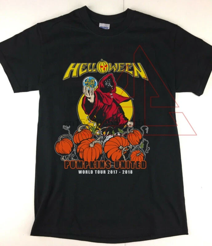 Helloween PUMPKINS UNITED World Tour 2017-2018 черная футболка размер США S - 3XL | Мужская одежда