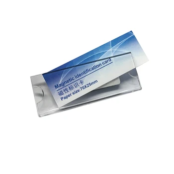 

20pcs transparent acrylic magnetic reusable staff employee business name badge tag