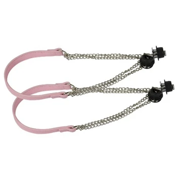 

JHD-1 Pair Long Leather PU Chain Handle Silver Metal Superfiber Leather Flat Handles Handle for Obag Bag Handbag Accessories
