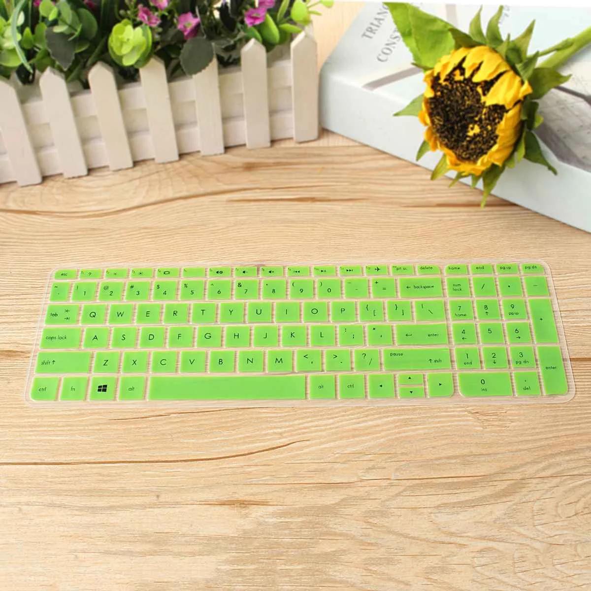 SSKYEE стандартная английская клавиатура для ноутбука, Защитная пленка для клавиатуры, наклейка для hp 15,6 дюймов x360 15-W237CL - Цвет: Зеленый