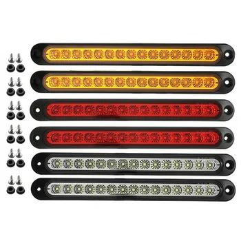 

6x15LEDs Stop Easy Install Signal Indicator 12V Trailer Truck Universal Tail Light Waterproof With Screws Reverse Lamp Parking