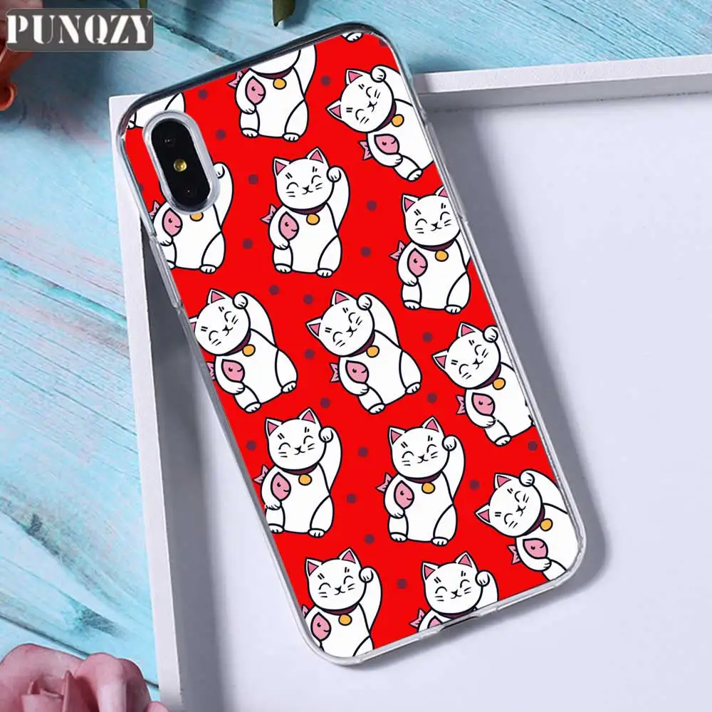 Новогодний чехол для телефона Lucky Cat для iPhone xr 5S 6S 7 8 Plus x xs max силиконовый чехол из ТПУ для huawei P30 P10 P20 lite mate 20 lite - Цвет: TPU A204