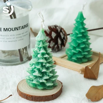 

SJ 3d Silicone Candle Molds Christmas Tree For Candle Making Handmade Resin Clay Crafts Decoration Tools Supplier