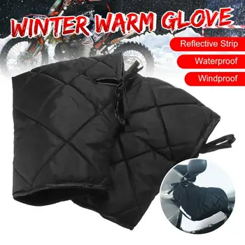 

Reflective Strip Hand Motorcycle Gloves Accessories Windproof Waterproof Warm Handle Mount Hand Cover For Winter