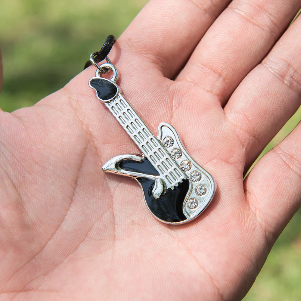 Автомобильный Кулон гитара с отделкой кристаллами висячие украшения