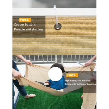 

Knitted Shade Sail UV Block 0.9x5m Breathable Backyard Garden Privacy Screen Home Balcony HDPE Patio Cover Easy Install