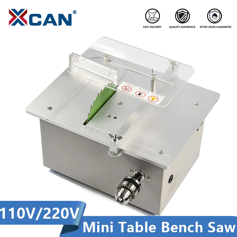 

XCAN 24V Mini Table Saw 110V 220V Electric Bench Saw DIY Handmade Model Crafts Cutting Tool with Circular Saw Blade