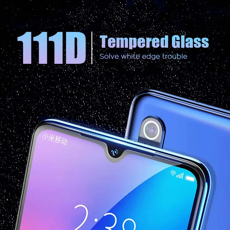 Защитное стекло 111D для Xiaomi A3 A2 A1 Pocophone F1 закаленное Mi 9 SE Pro 8 Lite CC9 CC9e|Защитные стёкла