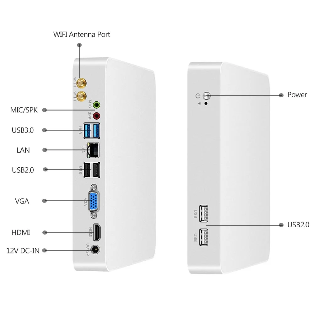 Мини ПК HTPC Intel Core i7 i5 7200U 3317U 4200U Windows 10 USB * 6 мини компьютер охладитель настольный WIFI