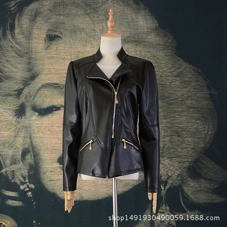 

Delicacy Appearance Leather Coat Women's Spring And Autumn PU Leather Single Short Motorcycle Jacket Korean-style Slim Fit Speci