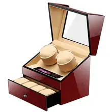 Роскошная автоматическая коробка для намотки часов, механическая намотка часов, роскошная коробка, бесшумная электронная коробка для 6 часов