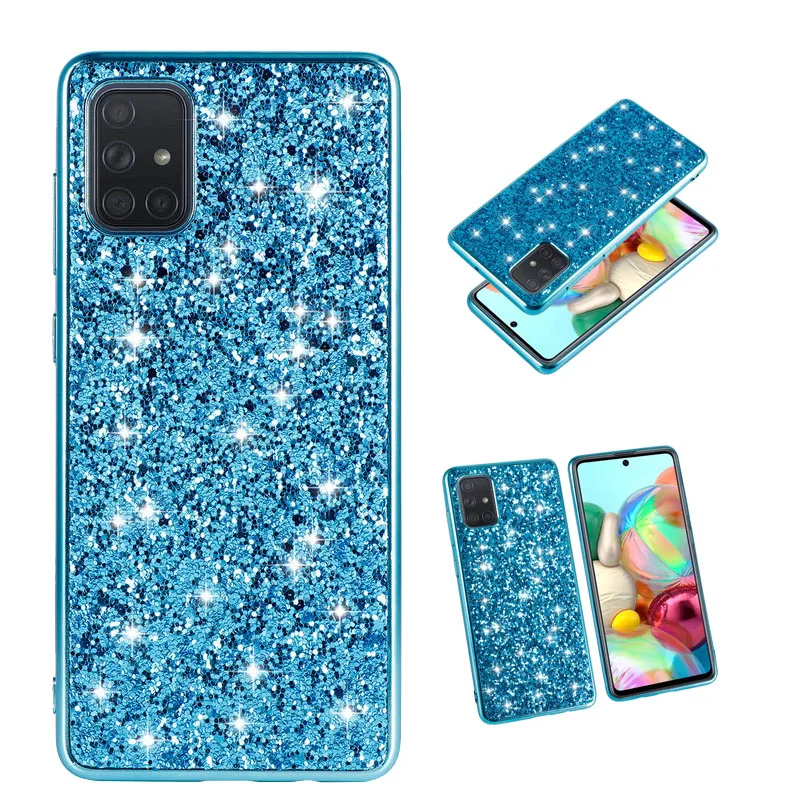 

For SamSung Galaxy A71 5G Case fashion flash diamond shockproof Back Cover For SamSung A71 5G A716 Shiny Glitter Phone Case