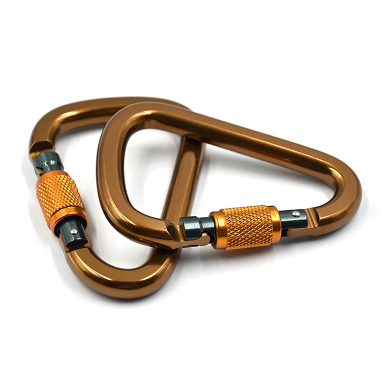 

Professional Climbing Carabiner D Shape 25KN Aviation Aluminum Key Hooks Ascend Safety Master Lock Outdoor Protective Equipment