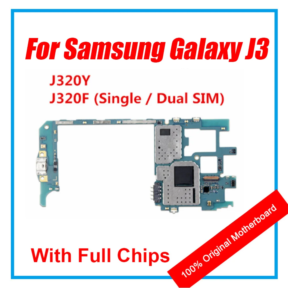 Для Samsung Galaxy J3 материнская плата J320Y J320F (одна/две SIM-карты) Тестовая Android OS Updat |
