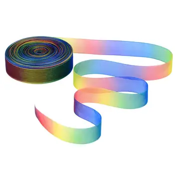 

5yards/pack 1 Inch Shimmer Sheer Organza Ribbon, Rainbow Colors