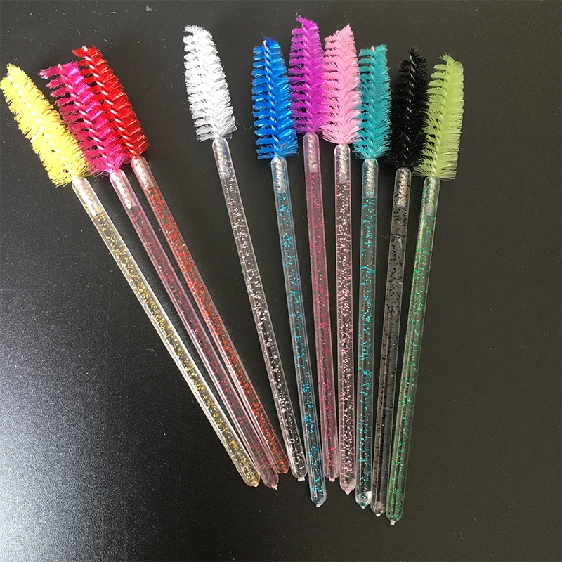 

50Pcs Disposable Crystal Eyelash Brush Mascara Wands Applicator Grafting Eyelash Curling Comb Beauty Makeup Cosmetic Tools