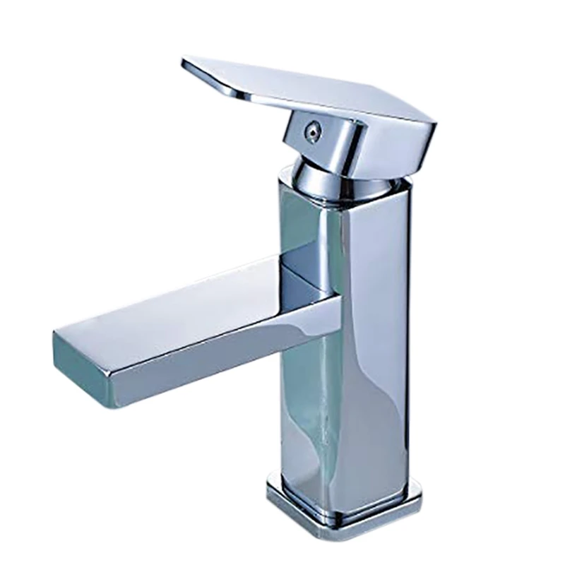 

Bathroom Vessel Vanity Faucet with Aerator, Single Handle Sink Tap Chrome Polished