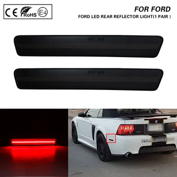 

For Ford Mustang 99-04 Smoked Lens Red light LED Rear Bumper Reflector Side Marker light 2X