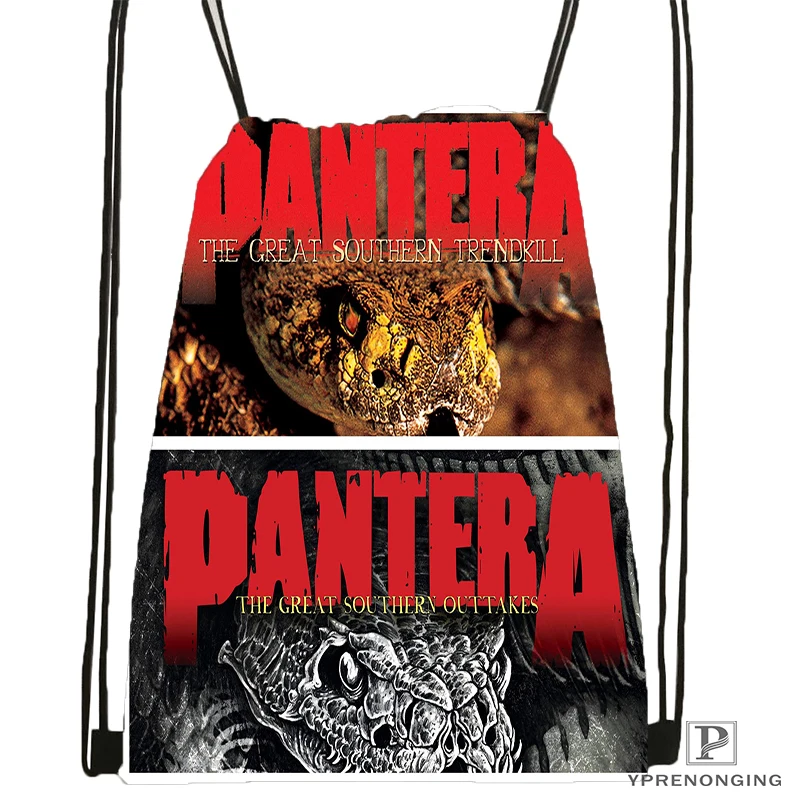 

Custom Pantera Final Front Cover Drawstring Backpack Bag Cute Daypack Kids Satchel (Black Back) 31x40cm#180531-04-42
