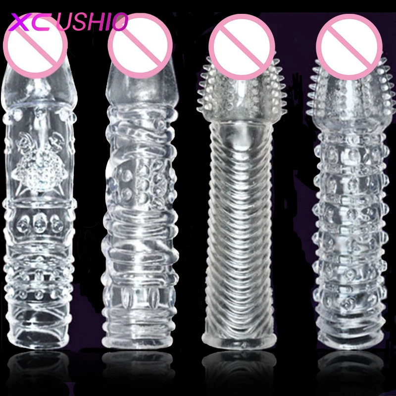 Crystal-Cock-Sleeves-Reusable-Condom-Penis-Enlargement-Extension-Penis-Ring-Sex-Toys-for-Men