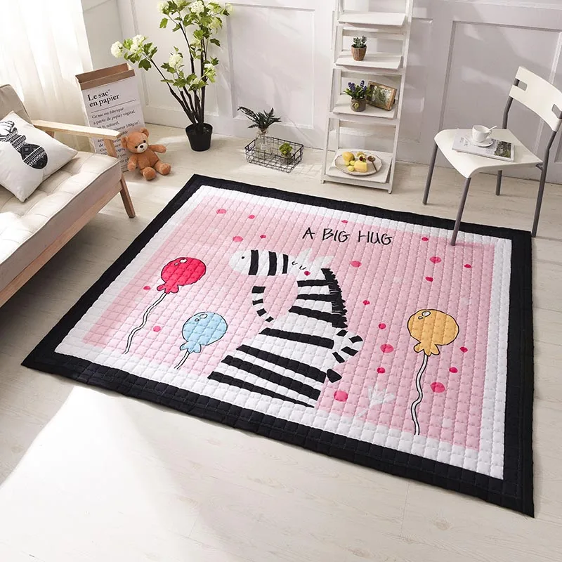 145X195 см детские игровые коврики 1,5 см утолщение мультфильм одеяло детская игра ковер в скандинавском стиле детская комната напольные украшения ковер