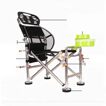 

Fishing Chair Outdoor Fishing All Terrain Reclining Folding Portable Multi-functional Platform Gear