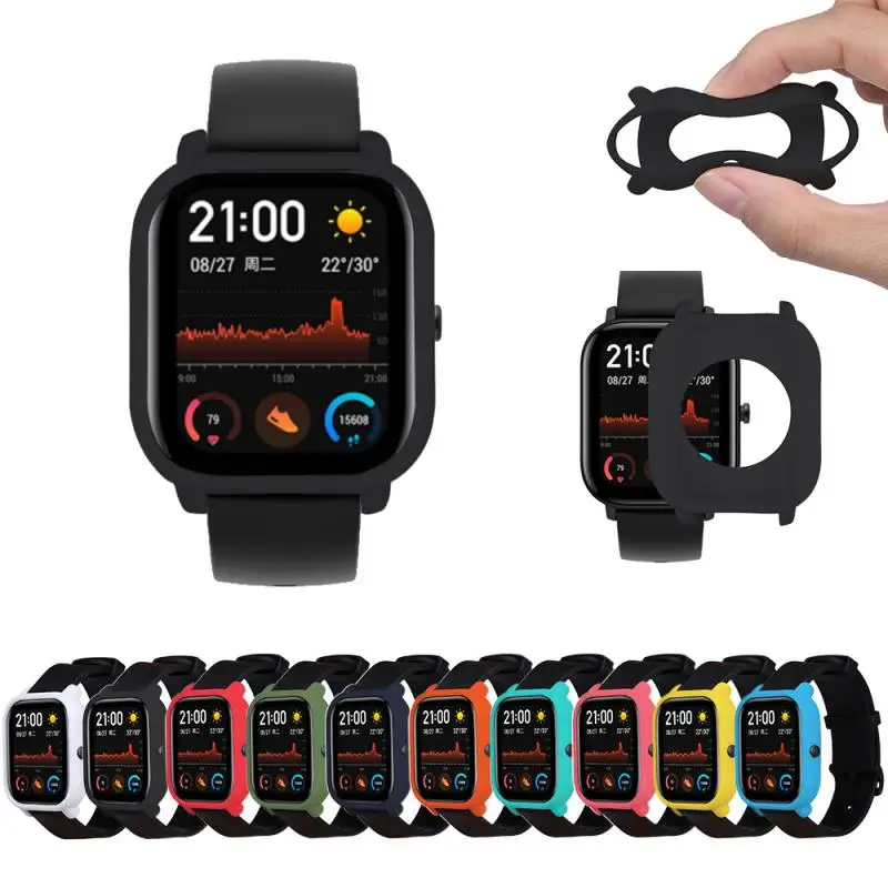 Защитный чехол для часов Xiaomi Huami Amazfit GTS мягкий силиконовый аксессуары