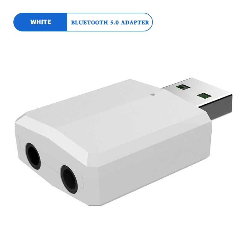 Asunflower Bluetooth стерео передатчик приемник Bluetooth 5,0 адаптер TX RX Двойная модель стерео ключ для настольного ноутбука HDTV - Цвет: White