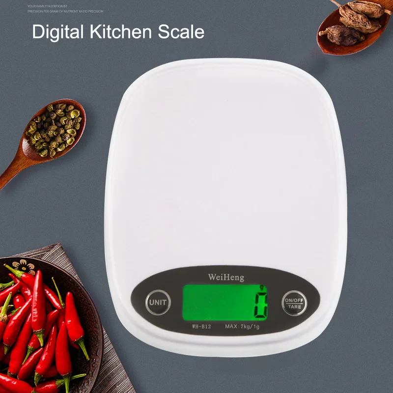 Junejour 7 кг/3 кг 0,1/1g Мини Кухня Вес весы высокой точности ЖК-дисплей цифровой Дисплей весы грамм весы для Еда ювелирные изделия