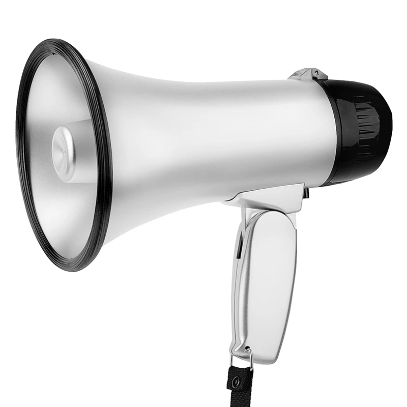 Portable Megaphone Speaker Bullhorn with 20 Watt Power and Foldable Handle for Cheerleading Guide Police | Электроника