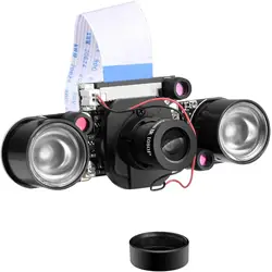 Raspberry pi Camera Day & Night Vision, IR-Cut Video Camera 1080p HD Webcam 5MP OV5647 Sensor for Raspberry Pi RPi 4 3 B B+